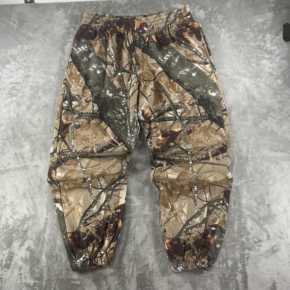 Outfitters Ridge Sweatpants Mens Large Brown Camo Fleece Elastic Waist Lined